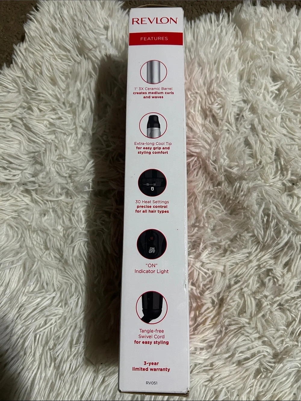 Revlon Black and Silver Perfect Heat Curling Iron
